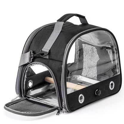 Bolsa de transporte portátil para pássaros pequenos, para papagaios, periquitos, com janela lateral de acesso, dobrável, para uso externo