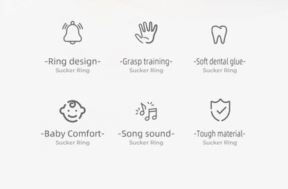 Baby High Chair Toy Rattles Set Fun Montessori Baby Dining Table Suction Cup Toys Early Development Fine Motor Skills Toy Gifts