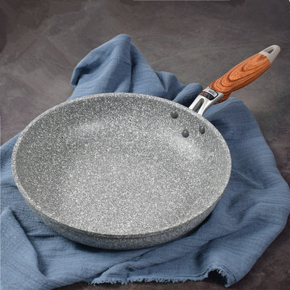 Panela Wok de Pedra Durável Antiaderente Cerâmica para Fritar Panela de Indução Frigideira para Bife Fogão a Gás Ferramenta Utensílio de Cozinha para Conjunto
