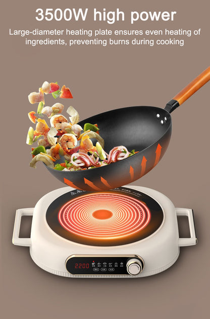 Electric Ceramic Infrared Heating Furnace Magnetic Waterproof Induction Cooker Hob Hot Pot Stir-Fry Stove Timer Heater Cooktop