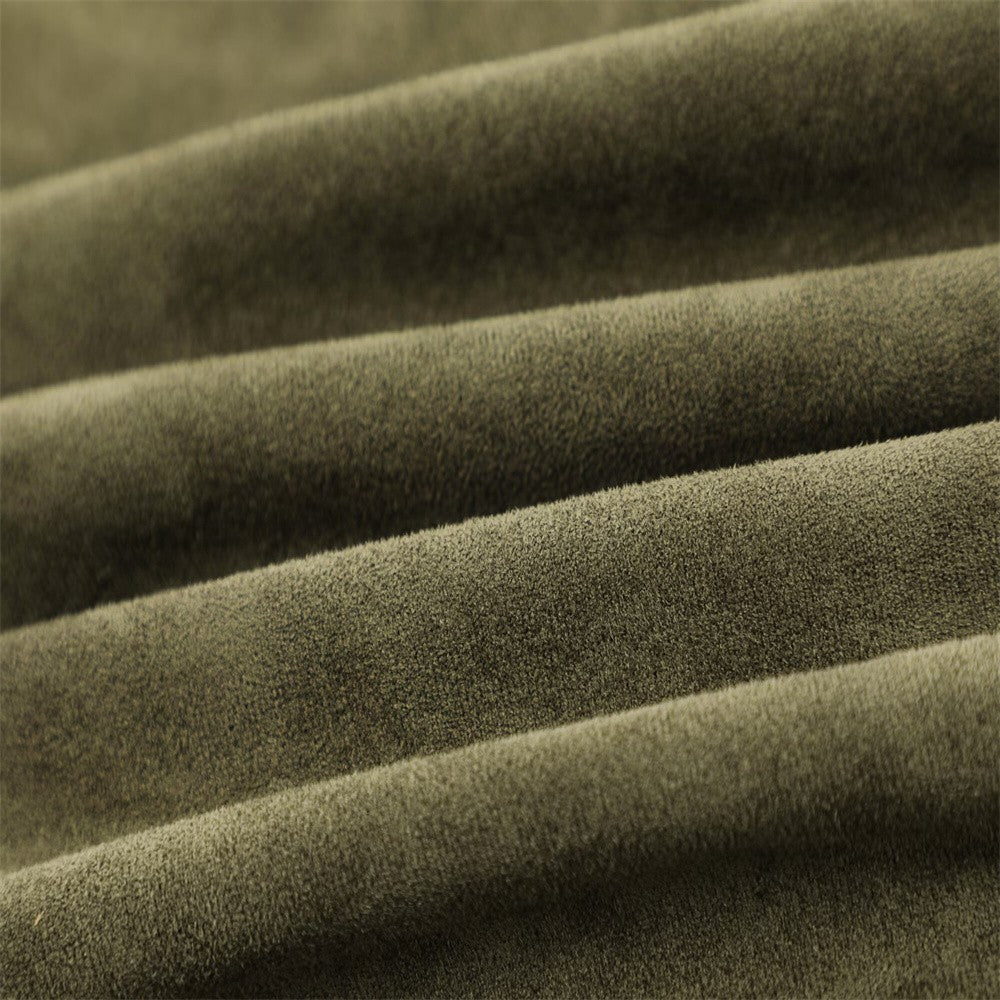 2025 Women Faux Suede Collared Jacket with Shoulder Straps Loose Fit Stylish Olive Green for Sale on