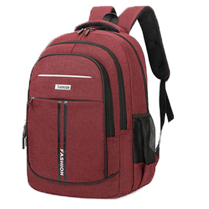 Neutral style backpack for men and women, with multi-layer zippers, suitable for students' school bags and travel bags.