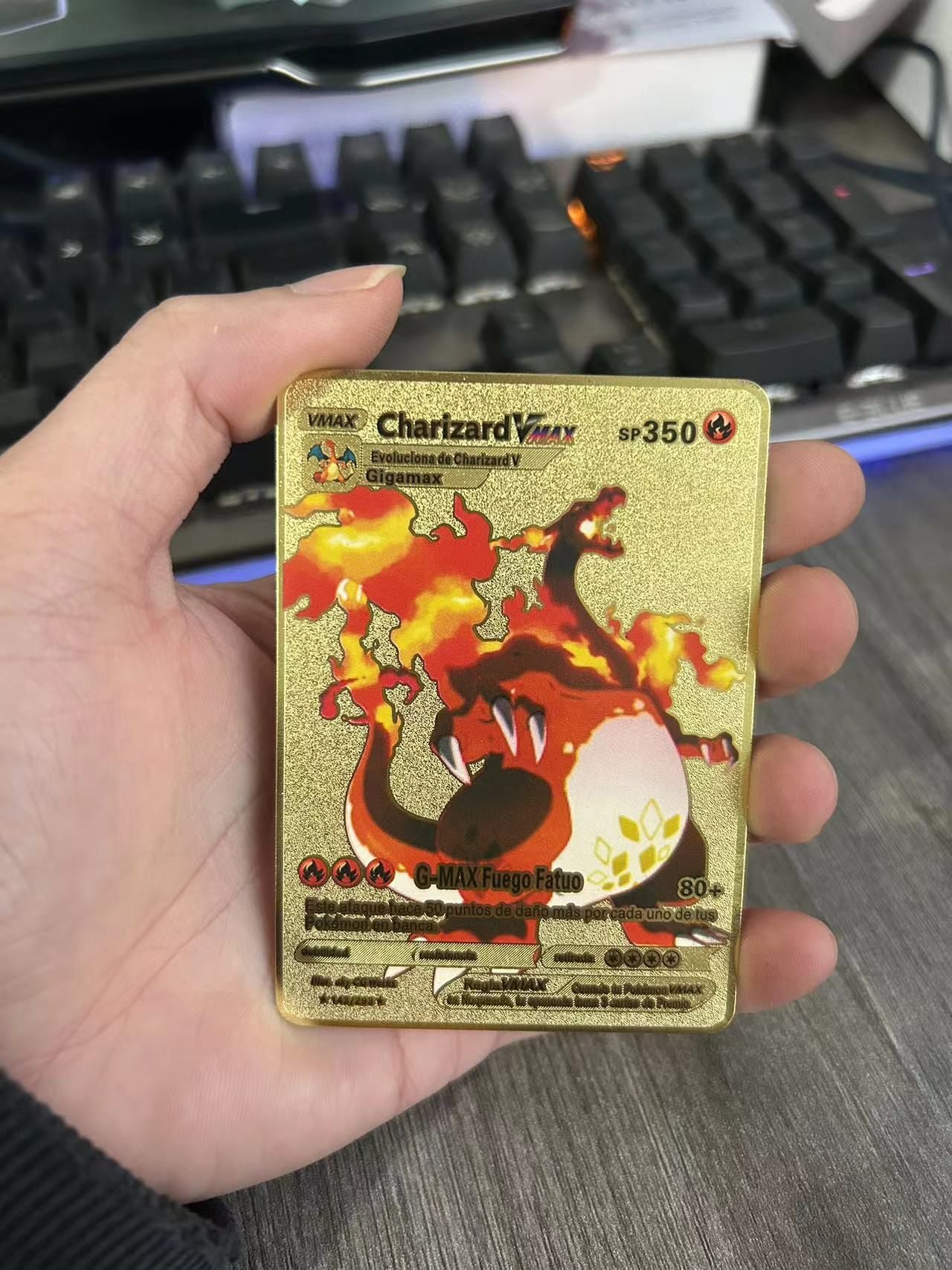 Cartas Pokémon Espanhol Cartas Metálicas Pokémon Cartas de Ferro Pokémon Mewtwo Pikachu Gx Charizard Vmax Cartas Pokémon Vmax