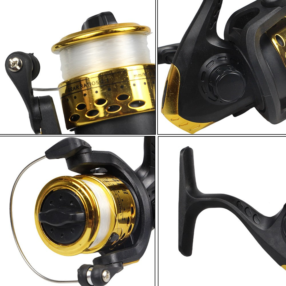 Combo Vara e Carretilha de Pesca Santa King - Kit Completo de Pesca com Vara Telescópica e Carretilha, Iscas, Anzóis, Conjunto de Vara para Viagem