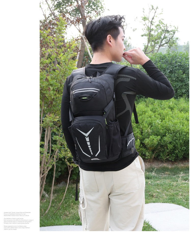 Outdoor mountaineering and cycling travel backpack, multifunctional waterproof nylon bag, suitable for men and women