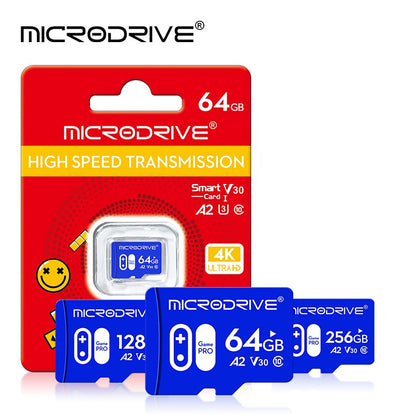 Cartão de Memória de Alta Velocidade V30 U3 32GB 64GB 256GB Flash UHS-3 Cartão Micro Mini SD Para Câmera HD 4K / TV / Nintendo Switch / Gopro UAV