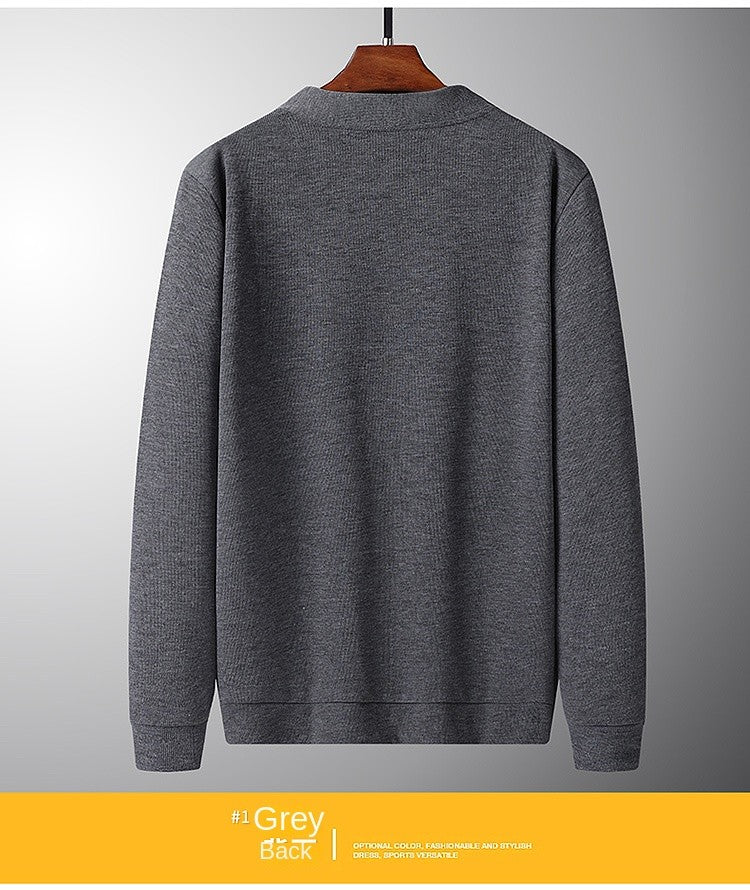 2024 Spring and Autumn New V-neck Cardigan Jacket for Men's Loose Knitted Casual Outdoor Versatile Jacket