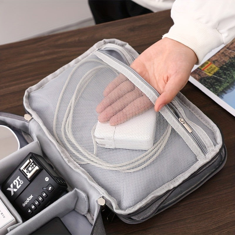 Single-layer / Three-layer Electronic Storage Pouch, Travel Cable Organizer Pouch, Portable Electronic Accessories Bag, Portable
