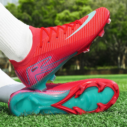 New Men Football Boots Cleats Grass Adult Soccer Shoes Ankle Sport Training Outdoor Ultralight Non-Slip Futsal Comfortable