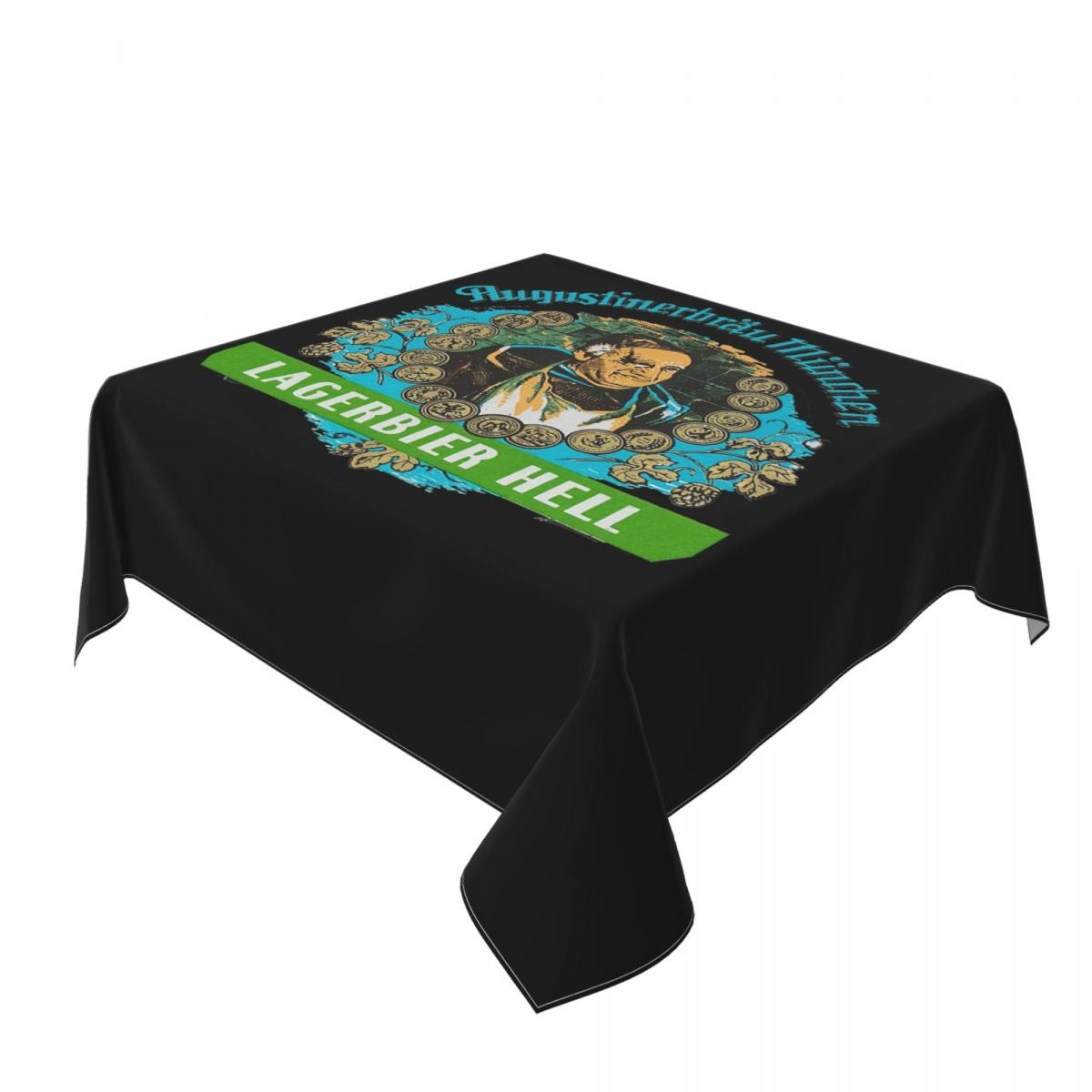 Augustiner Munich Beer...Lagerbier Hell Classic Waterproof Square Tablecloth Oilproof Table Cloth for Kitchen Dining Table Cover