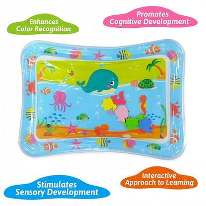 1pc Blue Whale Inflatable PVC Playing Water Mat Baby Toddler Pad Early Education Activity Toys Mat Cushion Gift