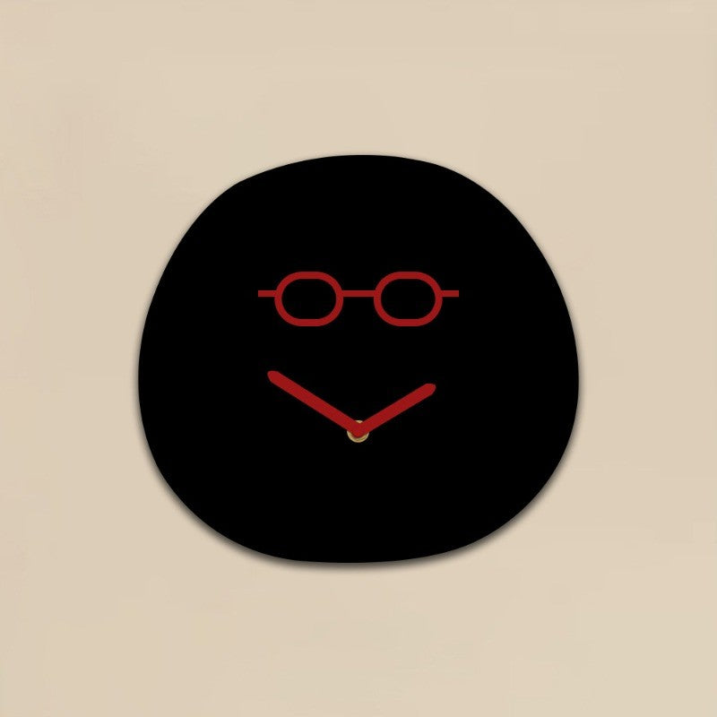 Creative Minimalist Decoration Playful and Smiling Face Clock Living Room Foyer Decoration Acrylic Silent Gift Clock