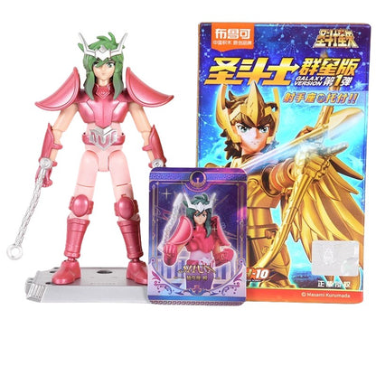 Blokees Gold Saint Action Figure Versão Galáxia 02 Libra Dohko Sagitário Saint Seiya Brinquedos de Montar Presente de Aniversário Infantil