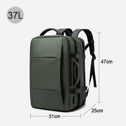 BANGE Mochila Expansível Masculina Impermeável Mochila para Notebook de 17.3 polegadas Masculina Grande Capacidade para Caminhada Viagem Mochilas Masculinas para Homens