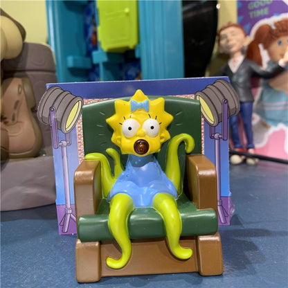 Desenho animado Os Simpsons Homer J Marge Bart Lisa Maggie Krusty o Palhaço Boneco de Ação Decoração de Mesa Brinquedo Colecionável Presente Infantil