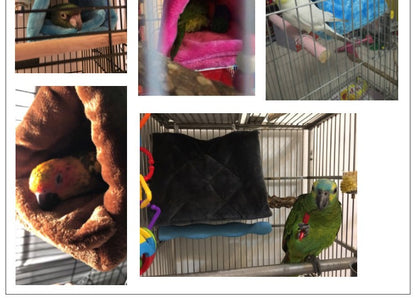 Gaiolas de Inverno para Pássaros de Estimação Papagaio Rede de Pelúcia Quente Tenda Cama Caverna Suspensa para Dormir e Chocar Acessórios para Pássaros