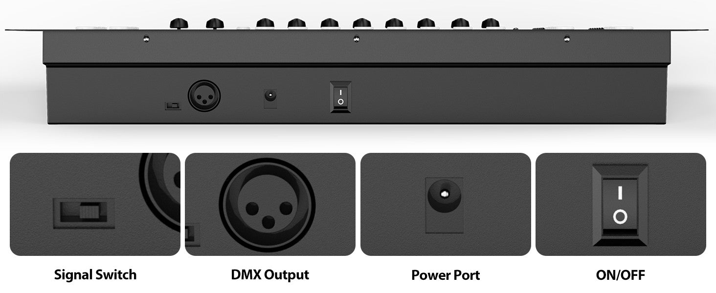 Somspot 192 DMX Controller DJ Equipment DMX 512 Grand Console Stage Lighting Controller For Par Light Moving Head Clubs Concerts