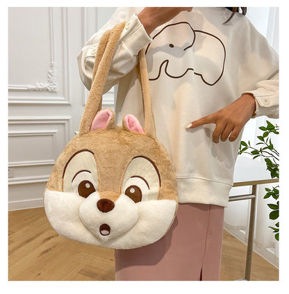 Disney Backpack Cartoon Dale Plush Handbag Fashion Women's Bag Large Capacity Shoulder Bag Shopper Bag Birthday Gift