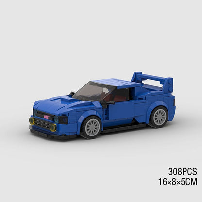 MOC Speed Sports Super Carro de Corrida Blocos de Montar DIY Tijolos Cidade Rally Técnico Grande Veículo de Corrida Presente de Natal Brinquedo