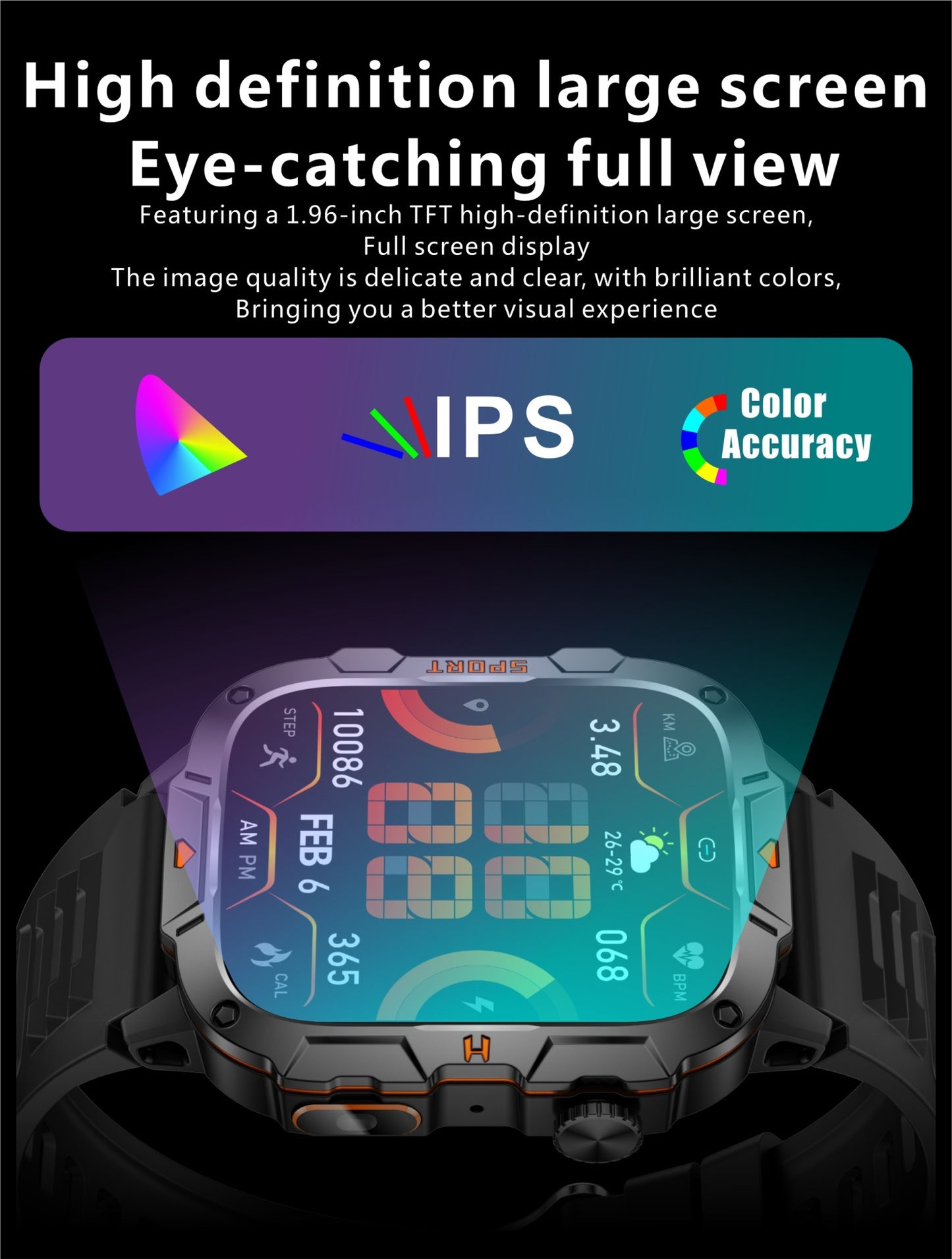 2025 Novo Para Xiaomi Militar Grau Smart Watch Masculino Tela AMOLED de 1.96" 5ATM À Prova D'Água Esportes Rastreador de Fitness Chamada BT Smartwatch
