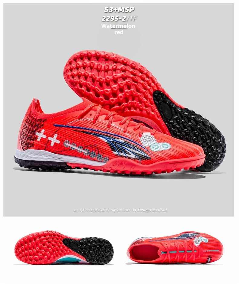 Soccer Shoes Men's Football Field Boots Grass Training Society Sports Soccer Cleats Without ShoeLaces Crampons De Football