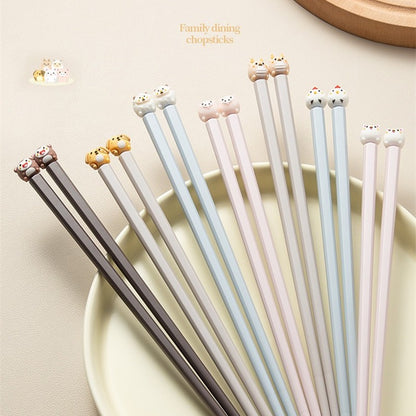 22cm 3D Bonitos Desenhos Animados Animais Hashi Para Crianças Hashi Chinês Comida Sushi Varas Casa Cozinha Louça Jantar Ferramenta de Cozinha