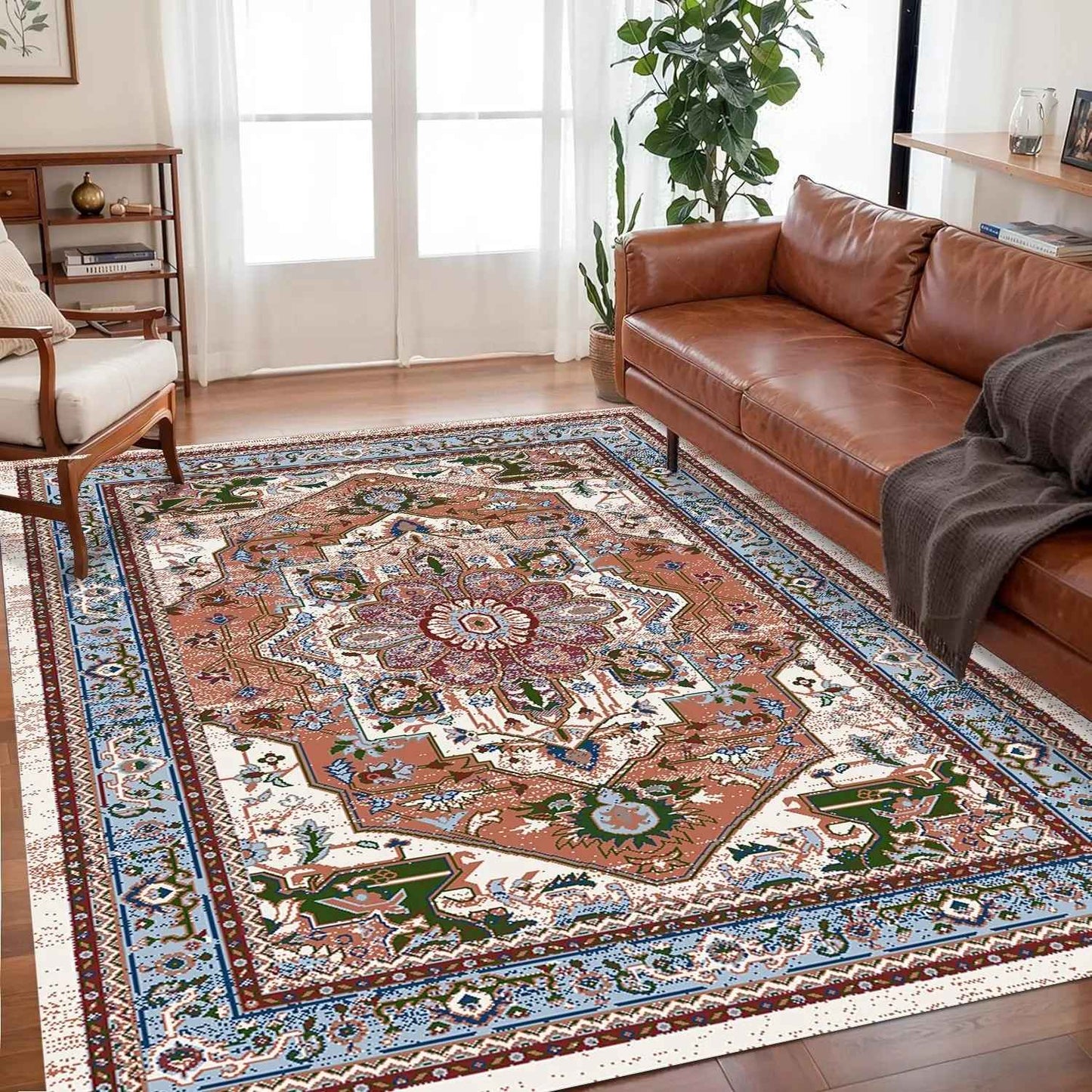 VIKAMA Bohemian Crystal Velvet Anti Slip Carpet For Living Room ,Floor Bedroom Big Size Rugs, Sofa Mats, Study,Home Decoration