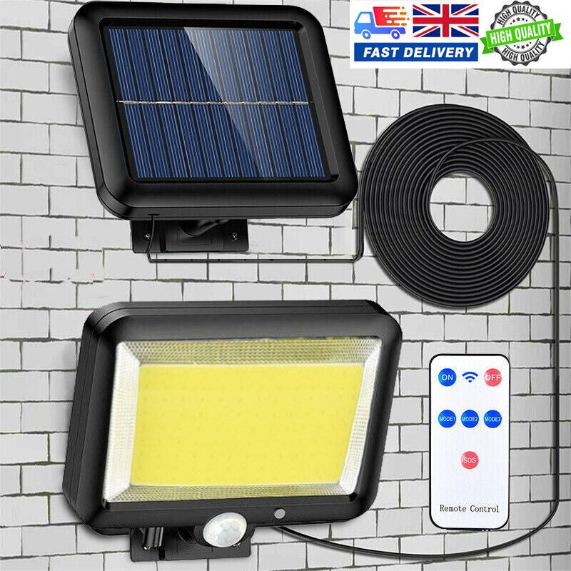 117 COB Solar Wall Lamp Motion Sensor Led Solar Lights 3 Modes with Remote Control Outdoor Waterproof Lamp for Garden Yard Decor