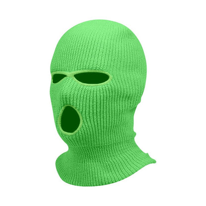 New Full Face Cover Ski Mask Hat 3 Holes Balaclava Army Tactical CS Windproof Knit Beanies Bonnet Winter Warm Unisex Caps