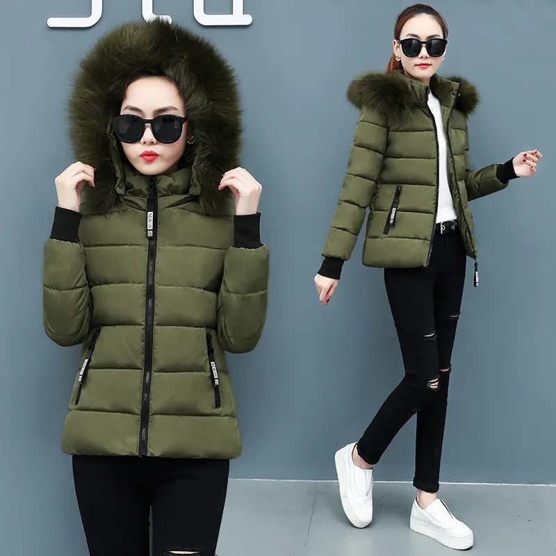Women's Winter Parka Coat 2025 Korean Version Loose Lady Cotton Padded Outerwear Temperament Casual Ladies Down Cotton Jacket