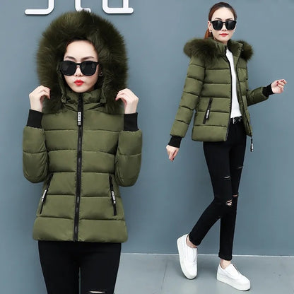 Women's Winter Parka Coat 2025 Korean Version Loose Lady Cotton Padded Outerwear Temperament Casual Ladies Down Cotton Jacket