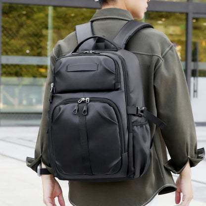 Business backpack, laptop backpack, travel bag, black, large capacity, suitable for different scenarios