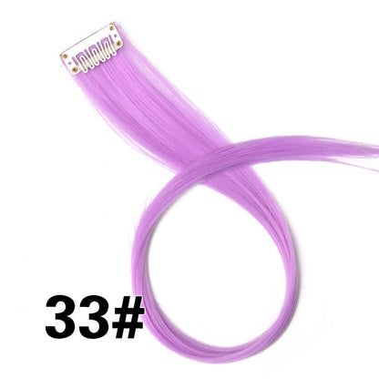 Alileader Aplique de Cabelo Extensão com Clip 57 Cores Ombre Liso Extensão de Cabelo com Clip em Apliques Peças de Cabelo de Fibra de Alta Temperatura