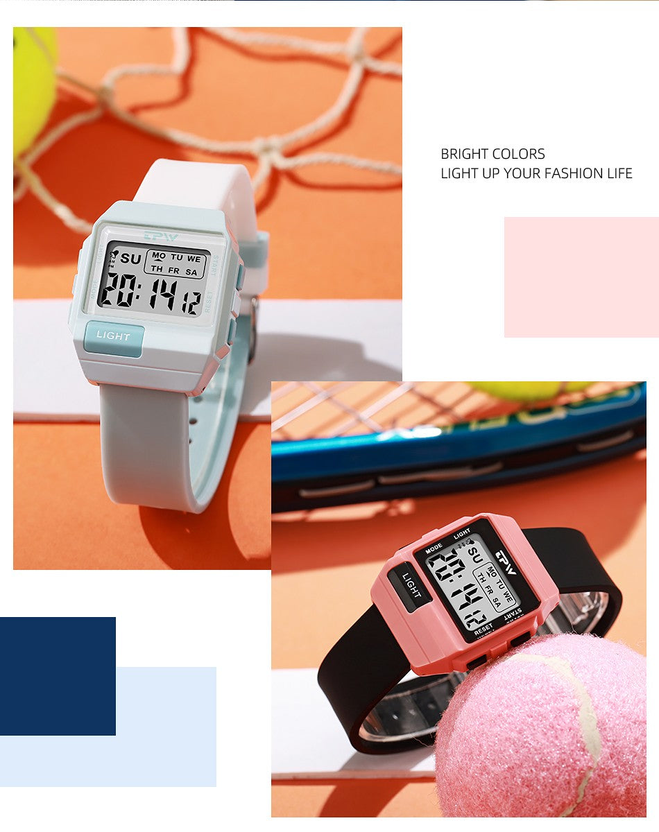 TPW 36mm Midsize Digital Watch For Women Teenage  Meter Water Resistant