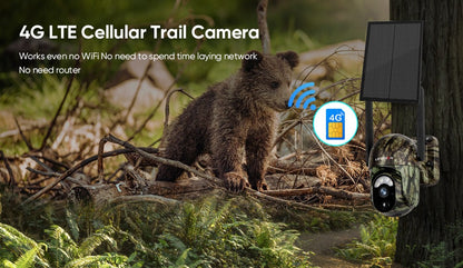 LS VISION 4G /WFII Solar Security Cameras Wireless Outdoor  2K HD Video Surveillance Color Night Vision Human/Animal Detection