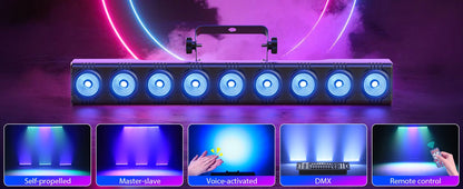 1/2/4PCS 9LEDs 4IN1 Wall Wash Lamp 36W RGBW Lights Bar Stage Lighting Effect DJ Party Lights Projection Light for Disco Theater