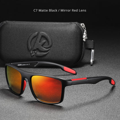 KDEAM Rectangular Ultra Light TR90 Sunglasses Men Polarized Wholesale