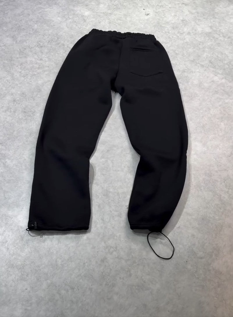 Calça Jogger Y2K Retrô Gótico Hip Hop com Strass Bordado Casual Masculina Feminina Calça Folgada Moda com Tira no Tornozelo