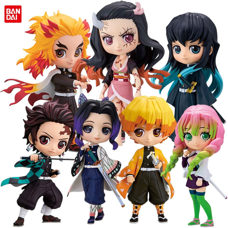 15cm Anime Demon Slayer Kimetsu no Yaiba figura Kamado Tanjirou Action Figure Agatsuma Zenitsu Nezuko Guerreiro PVC Modelo Brinquedos
