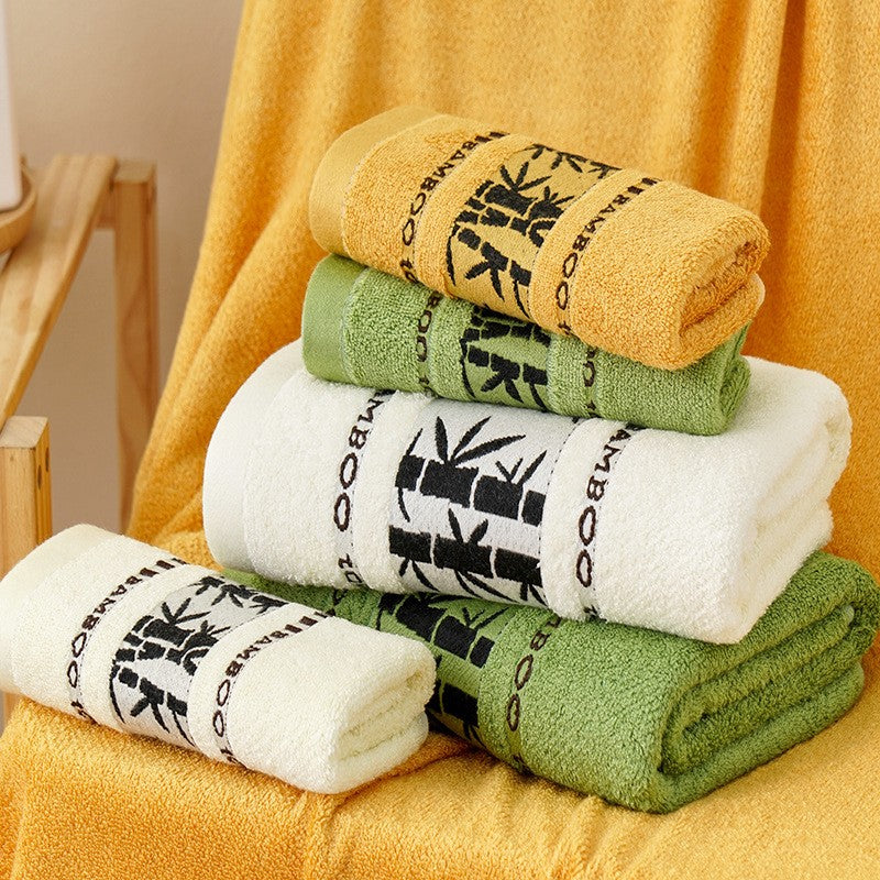 1/5/10pcs Bamboo Fiber Hand Bathroom Towels Natural Cool Embroidery Soft Quick-drying Hand Bath Towels For Bathroom Gym Shower