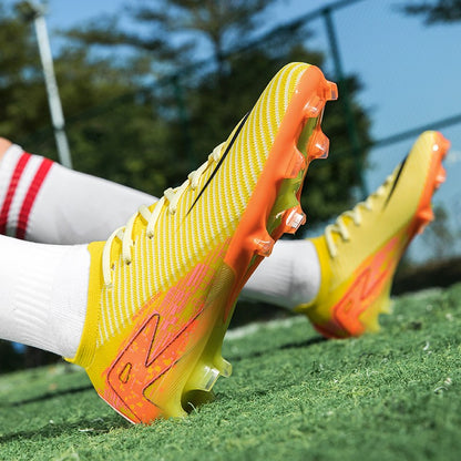 New Men Outdoor Football Boots Soccer Shoes Cleats Match Training TF/FG Grass Ankle Long Spikes Sport Hot-selling High-quality