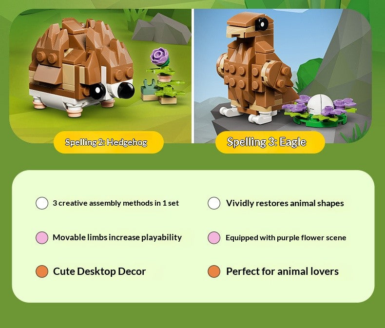 Série Lego Bloco Criativo Multifuncional 31376 Hamster Fofo Quebra-Cabeça de Blocos de Montar para Meninos e Meninas Presente de Brinquedo
