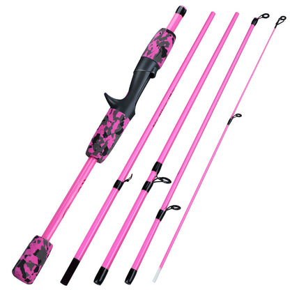 Sougayilang 5 Section Spinning Casting Rods 1.7m Ultralight Weight Carbon Fiber Fishing Rod for Travel Freshwater Fishing Pesca