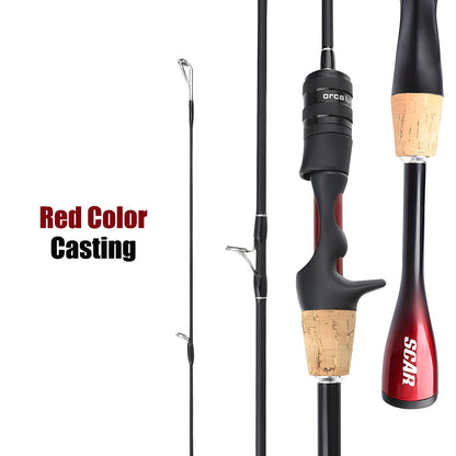 Vara de Pesca de Carpa, Baixo, Truta em Fibra de Carbono UL Ultraleve, Vara de Spinning e Casting, 1,8m 1,68m, Vara para Iscas Pequenas
