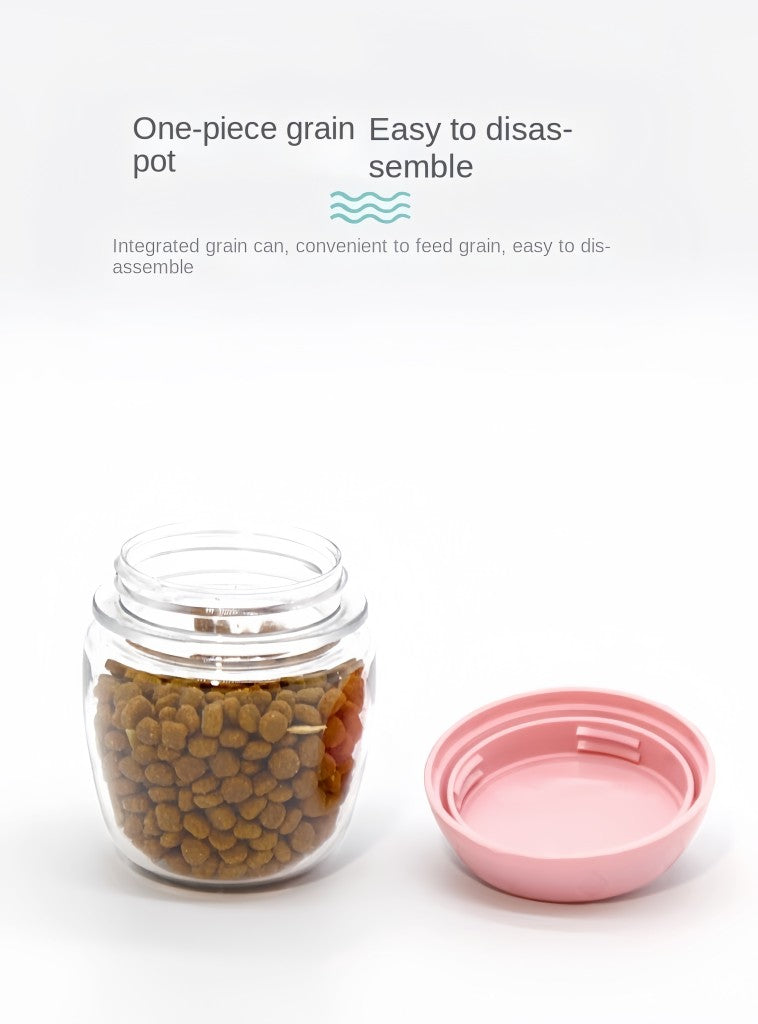 Garrafa Portátil para Cães e Gatos com Armazenamento de Comida e Água para Filhotes, Cães, Tigela Alimentadora, Viagem ao Ar Livre, Suprimentos para Animais de Estimação