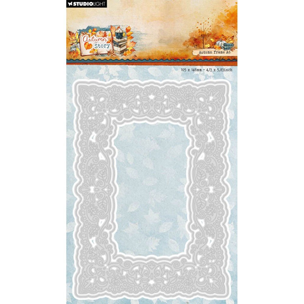 August 2026 New Mushrooms Autumn Frame A6 Autumn Leaves Circle Frame Metal Cutting Dies for DIY Handmade Scrapbook Photo Album