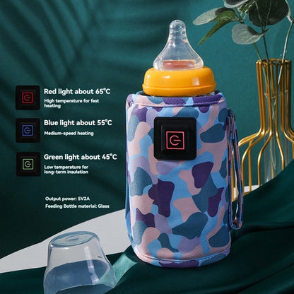 USB Charging Bottle Warmer, Compact Insulated Heating Bag for Diaper Bags, Quick Formula Warming for Outdoor Activities