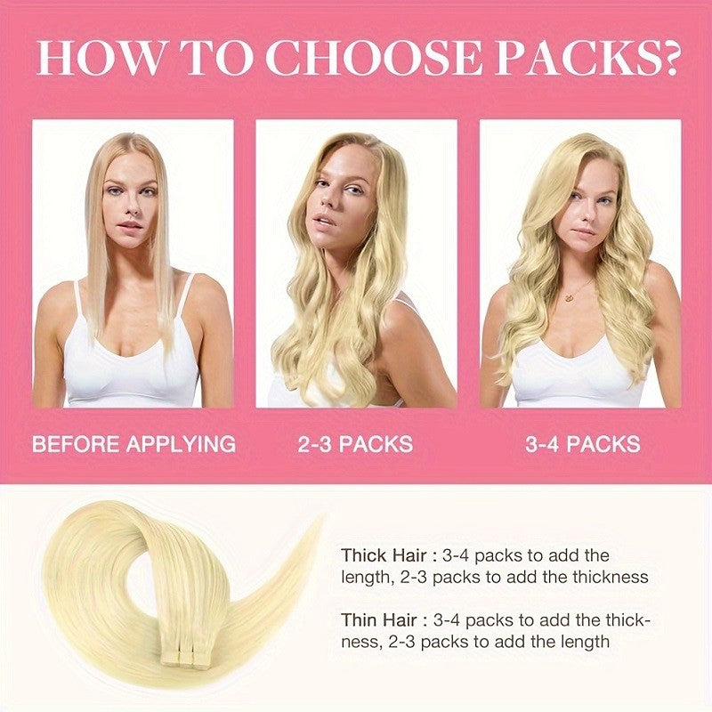 HAIRTIME Invisible Tape in Human Hair Extensions 613 Hair Seamless Human Hair Tape In Extension Human Hair