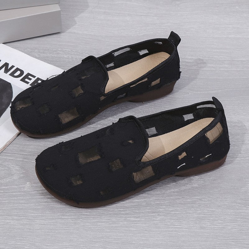 Loafers 2024 Trend Spring for Women Summer Flat Black Elegant Slip-on Shoes Women's Soft-soled Moccassin Woman Flats 43
