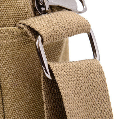 Casual crossbody bag, men's retro canvas crossbody bag, suitable for going out and daily commuting, shoulder bag